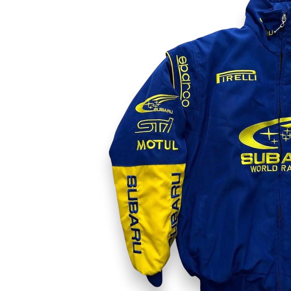 Blue Subi Racing Bomber Jacket