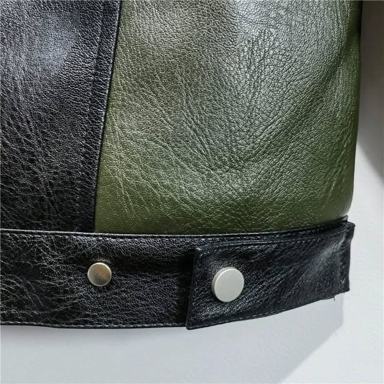 F1 Dark Green PU Leather Jacket