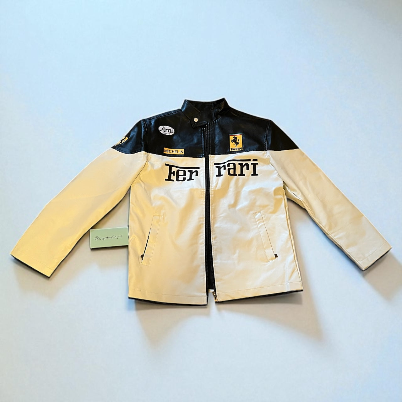 Black Red F1 PU Leather Jacket