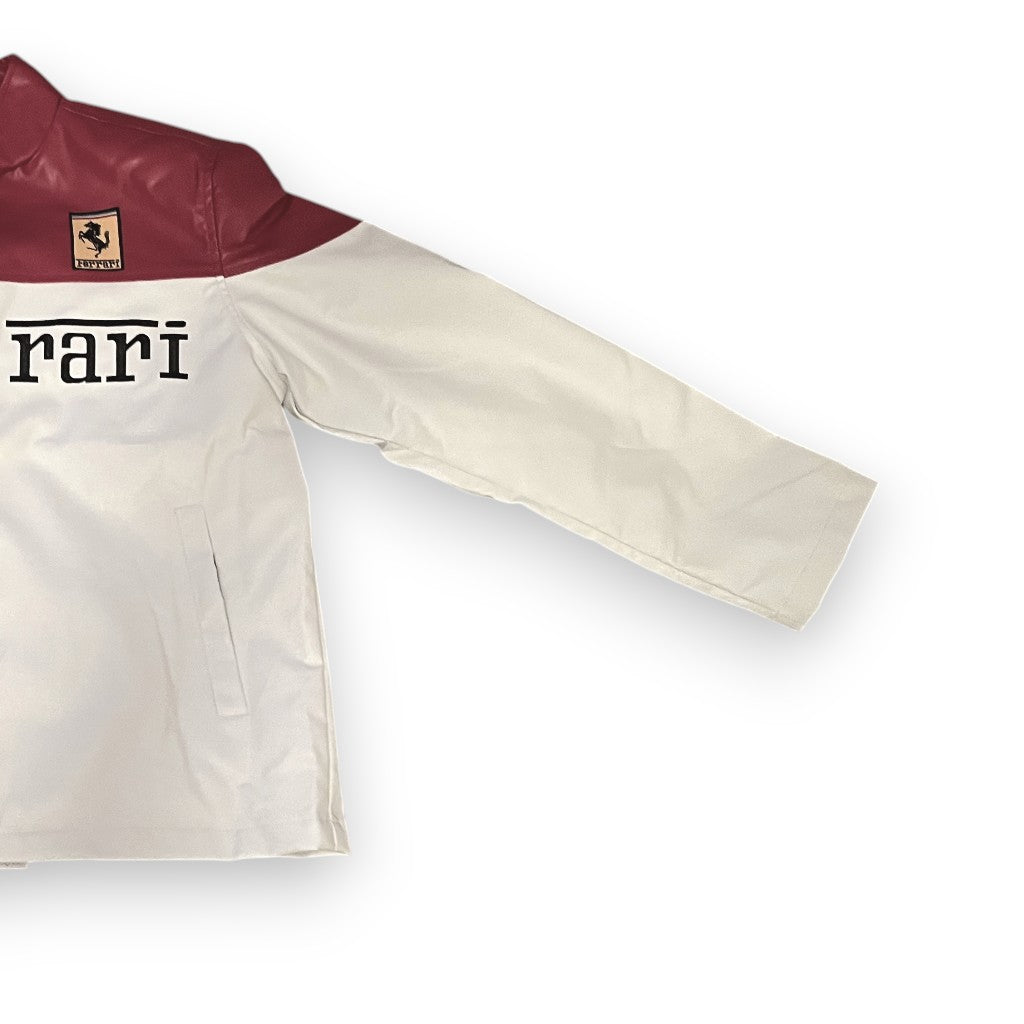 Red White F1 PU Leather Jacket
