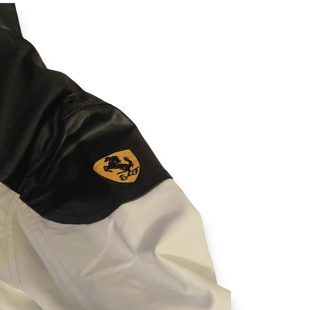 Black Red F1 PU Leather Jacket