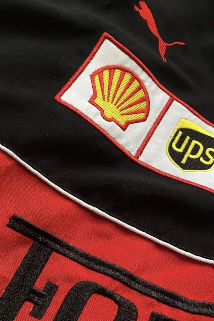 Black & Red Racing Bomber Jacket