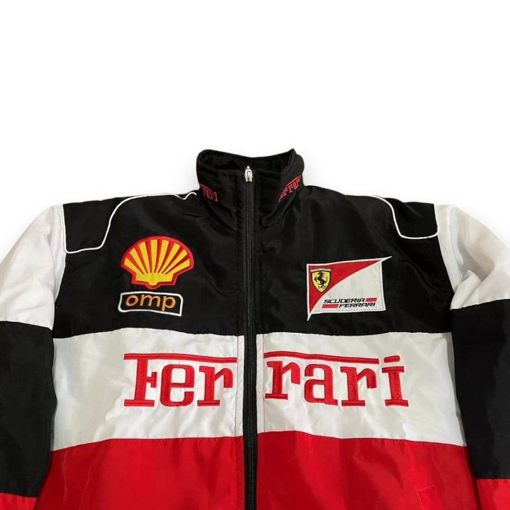 Red Black White F1 Bomber Jacket