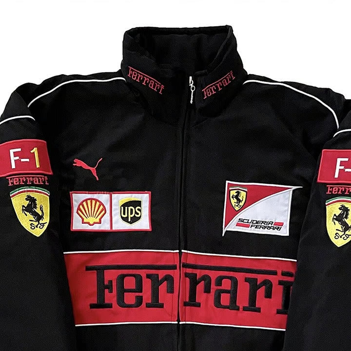 Black & Red Racing Bomber Jacket