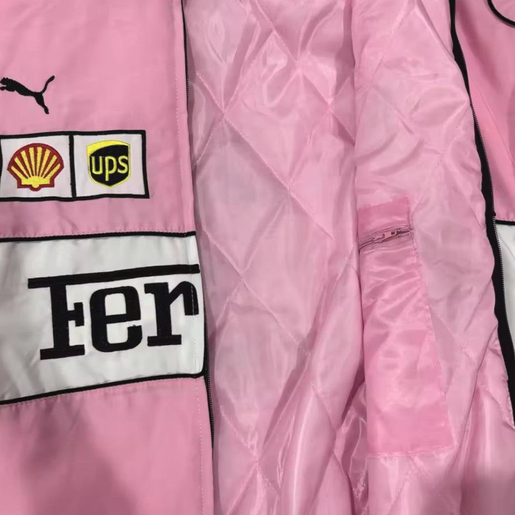 Pink F1 Racing Bomber Jacket
