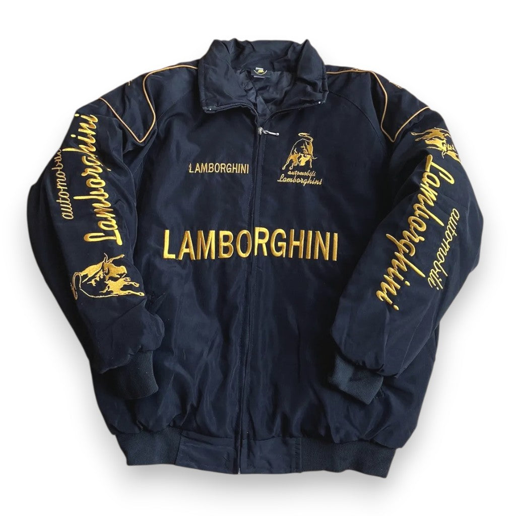 Black Lambo Racing Bomber Jacket