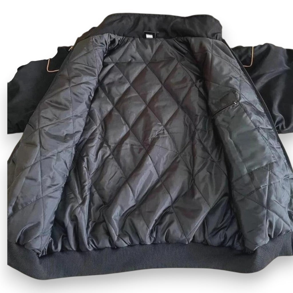 Black Lambo Racing Bomber Jacket