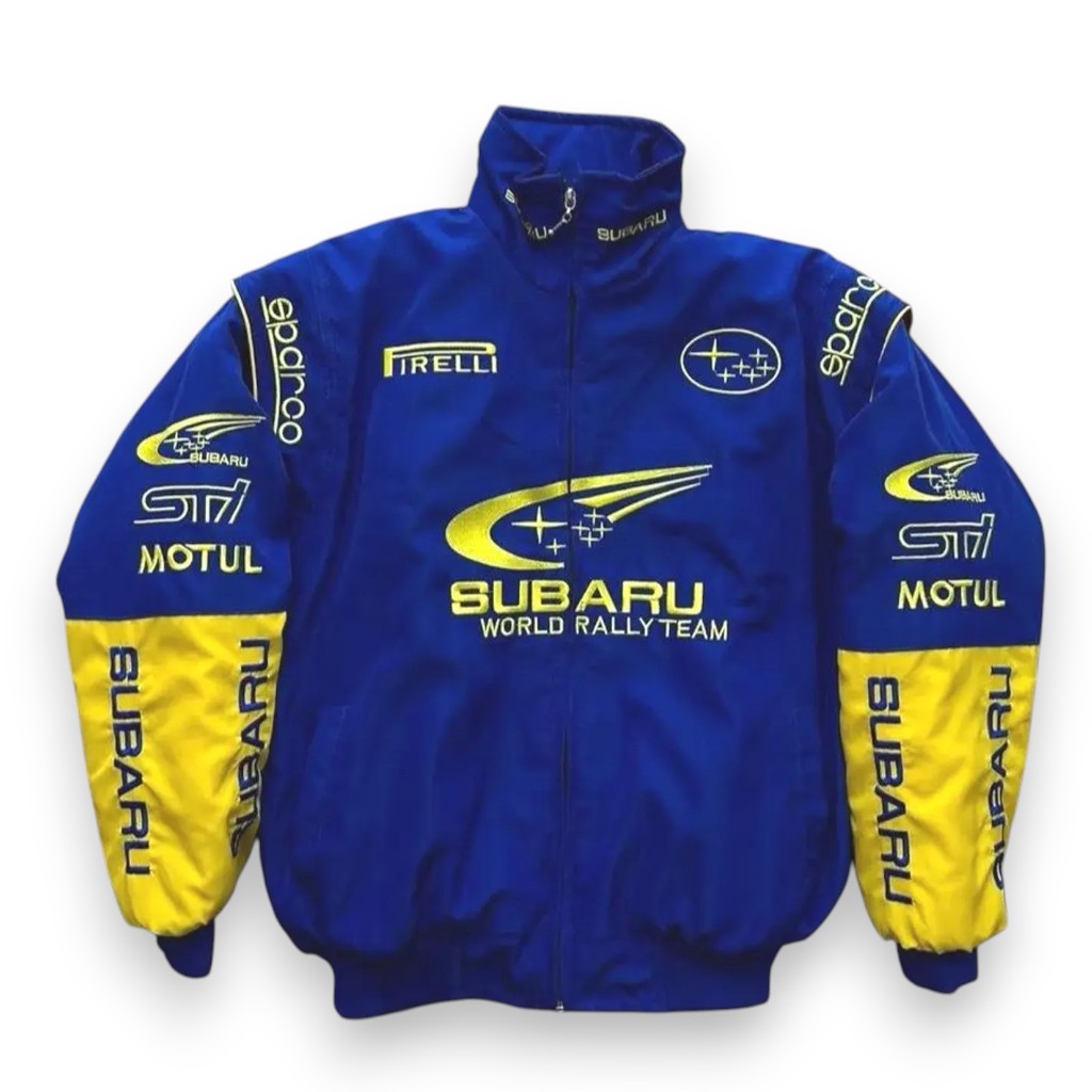 Blue Subi Racing Bomber Jacket