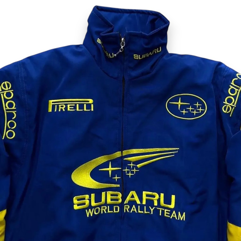 Blue Subi Racing Bomber Jacket